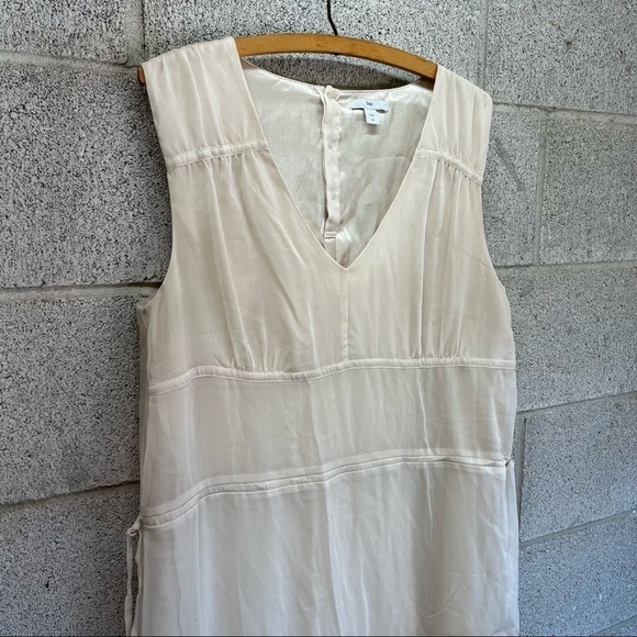 Gap Ivory Tiered Drawstring Dress - Picture 4 of 11
